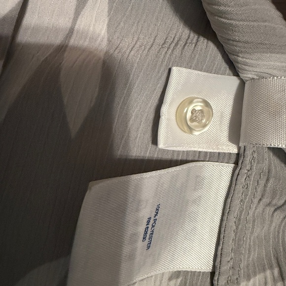 Lands' End Gray and White Floral Blouse - Picture 3 of 5